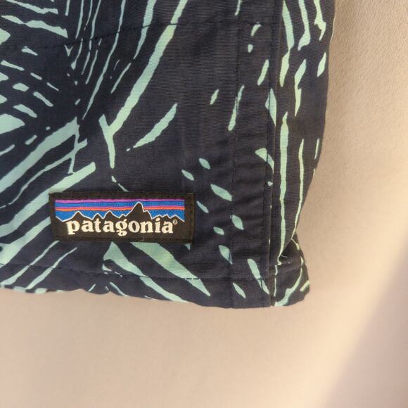 Patagonia Swim Shorts Mens L Blue Fern Baggies Lined Pockets Drawstring - Picture 3 of 10